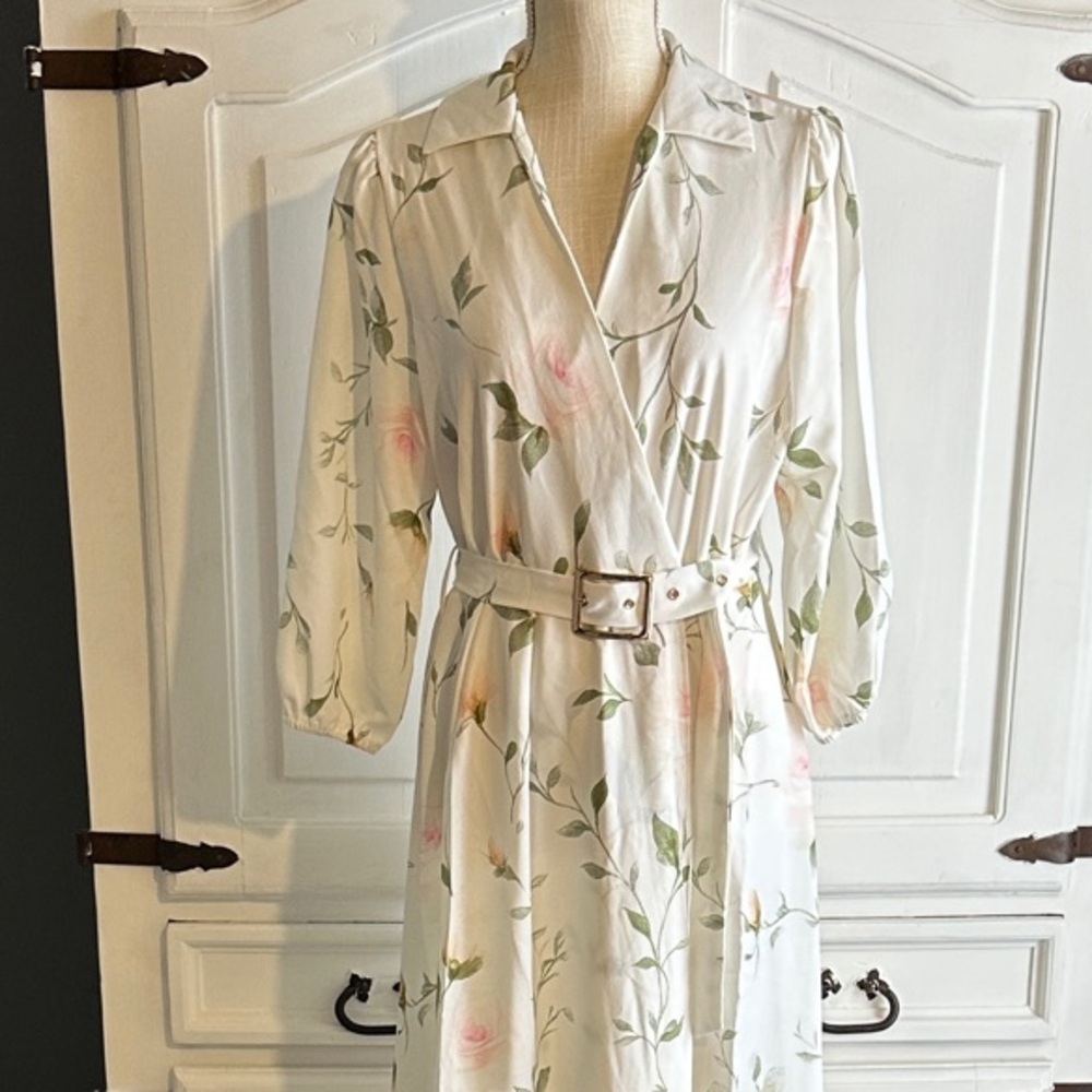 Floral Belted Maxi Dress